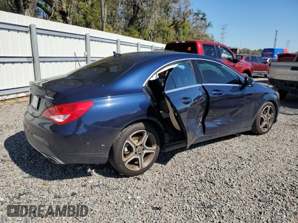 2018 Mercedes-Benz CLA 250 with VIN WDDSJ4GB4JN526677, listed as a Copart auction lot 43806484 with 61,112 mi miles and . Bid and sale history available at DreamBid. Image 3.