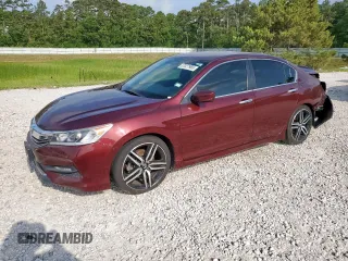 2016 Honda Accord Sport with VIN 1HGCR2F59GA020206, listed as a Copart auction lot 57027965 with 192,730 mi miles and Salvage title. Bid and sale history available at DreamBid. Image 1.