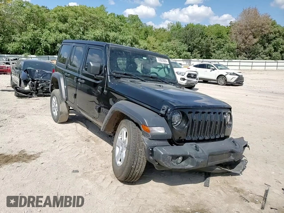 2022 Jeep Wrangler Unlimited Willys with VIN 1C4HJXDMXNW254583, listed as a Copart auction lot 70820684 with 42,931 mi miles and Salvage Title. Bid and sale history available at DreamBid. Image 12.