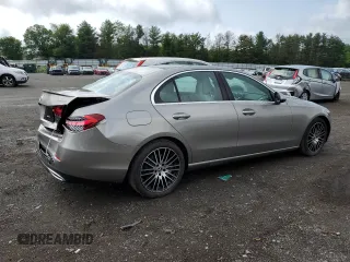 2024 Mercedes-Benz C 300 with VIN W1KAF4HB3RR225141, listed as a Copart auction lot 59585835 with 4,424 mi miles and Salvage title. Bid and sale history available at DreamBid. Image 3.