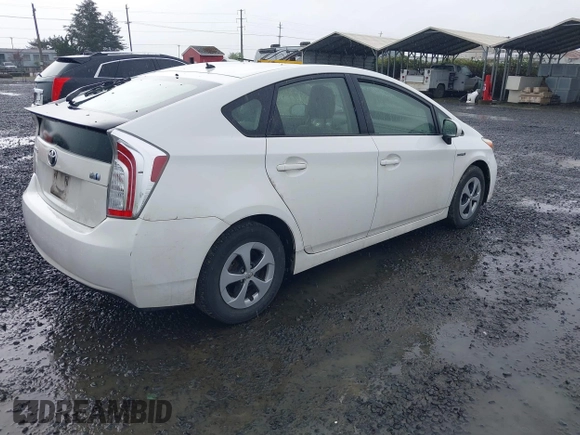 2012 Toyota Prius One with VIN JTDKN3DU5C5474199, listed as a IAAI auction lot 41988253 with 219,464 mi miles. Bid and sale history available at carsss.com. Image 4.