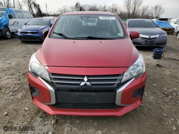 2021 Mitsubishi Mirage ES with VIN ML32AUHJXMH006246, listed as a Copart auction lot 43988075 with 64,902 mi miles and Salvage Title. Bid and sale history available at carsss.com. Image 5.