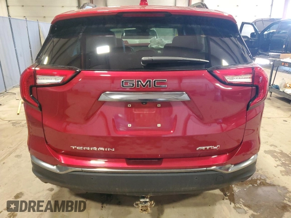 2022 GMC Terrain AT4 with VIN 3GKALYEV2NL170227, listed as a Copart auction lot 44618195 with 68,381 mi miles and Salvage Title. Bid and sale history available at DreamBid. Image 6.
