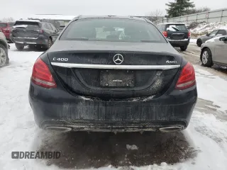 2015 Mercedes-Benz C-Class C 400 with VIN 55SWF6GB6FU009572, listed as a Copart auction lot 85544384 with 230,833 mi miles and Clean Title. Bid and sale history available at carsss.com. Image 6.