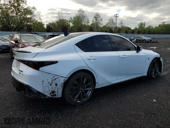 2023 Lexus IS 350 F Sport z VIN JTHGZ1E27P5031519, wystawiony jako Copart lot #56136495 z przebiegiem 21 565 mil mil oraz Szkoda całkowita • Salvage title. Historia ofert i sprzedaży dostępna na DreamBid. Obrazek 3.