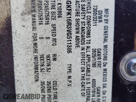 1997 GMC Suburban z VIN 3GKFK16R3VG511306, wystawiony jako Copart lot #78504814 z przebiegiem 287 079 mil mil oraz Szkoda całkowita • Salvage title. Historia ofert i sprzedaży dostępna na DreamBid. Obrazek 13.