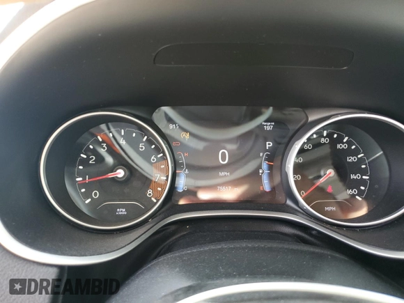 2019 Jeep Compass Altitude with VIN 3C4NJCBB0KT692494, listed as a Copart auction lot 60972975 with 75,517 mi miles and Salvage title. Bid and sale history available at DreamBid. Image 9.
