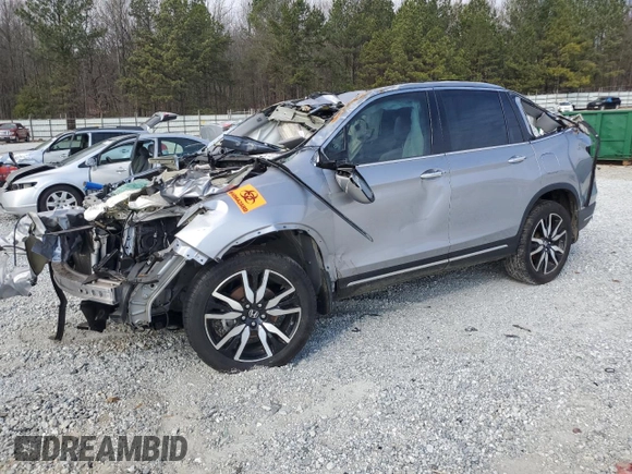 2022 Honda Pilot Touring 7-Passenger with VIN 5FNYF6H66NB019562, listed as a Copart auction lot 43752405 with 0 mi miles and Salvage Title. Bid and sale history available at carsss.com. Image 1.
