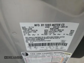 2014 Ford F-150 XL with VIN 1FTEW1CM7EFA71547, listed as a Copart auction lot 56948915 with Not provided miles and Salvage title. Bid and sale history available at DreamBid. Image 12.