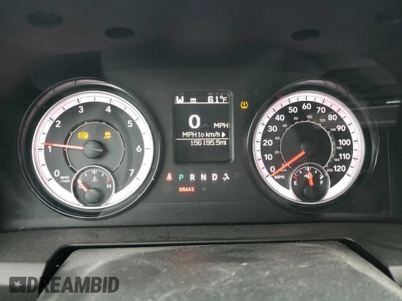 2018 Ram 1500 Express with VIN 1C6RR7FG2JS167726, listed as a Copart auction lot 51277085 with 156,195 mi miles and Salvage title. Bid and sale history available at DreamBid. Image 9.