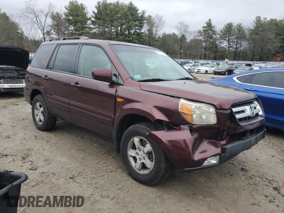 2007 Honda Pilot EX with VIN 2HKYF18467H511076, listed as a Copart auction lot 48763445 with 127,047 mi miles and Clean Title. Bid and sale history available at DreamBid. Image 4.