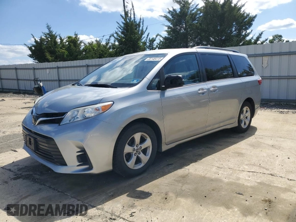 2019 Toyota Sienna LE Auto Access Seat with VIN 5TDKZ3DC9KS018310, listed as a Copart auction lot 55146415 with 117,536 mi miles and Salvage title. Bid and sale history available at DreamBid. Image 1.