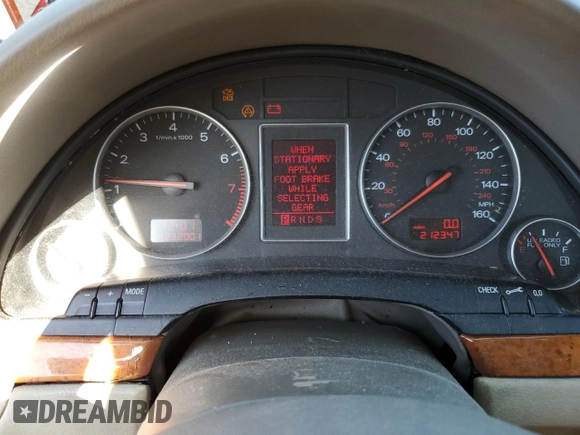 2002 Audi A4 3.0L with VIN WAULT68EX2A115724, listed as a Copart auction lot 79396474 with 212,347 mi miles and Salvage Title. Bid and sale history available at carsss.com. Image 9.