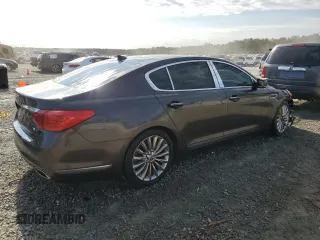 2015 Kia K900 Luxury with VIN KNALW4D48F6022332, listed as a Copart auction lot 75312254 with 167,589 mi miles and Salvage Title. Bid and sale history available at carsss.com. Image 3.
