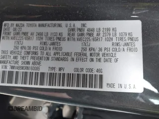 2024 Mazda CX-50 S Preferred z VIN 7MMVABBM0RN160085, wystawiony jako IAAI lot #41756979 z przebiegiem 19 353 mil mil oraz . Historia ofert i sprzedaży dostępna na DreamBid. Obrazek 9.