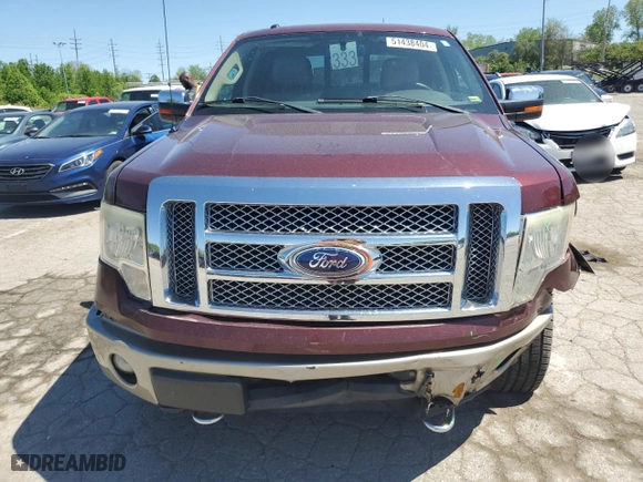 2010 Ford F-150 XL with VIN 1FTFW1EV9AFC27821, listed as a Copart auction lot 51438404 with 203,873 mi miles and Salvage Title. Bid and sale history available at carsss.com. Image 5.