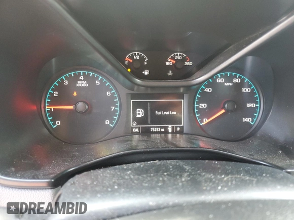 2021 Chevrolet Colorado 2WD Work Truck with VIN 1GCGSBEN5M1125312, listed as a Copart auction lot 58710305 with 75,283 mi miles and Salvage title. Bid and sale history available at DreamBid. Image 9.