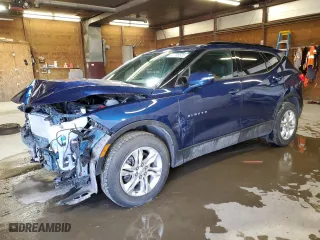 2022 Chevrolet Blazer LT with VIN 3GNKBJRS7NS140034, listed as a Copart auction lot 47756585 with 16,469 mi miles and Salvage Title. Bid and sale history available at carsss.com. Image 1.