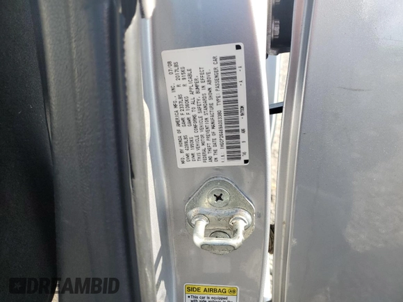 2009 Honda Accord LX-P с VIN 1HGCP26469A003380, выставлен на аукционе Copart как лот 58050765 с пробегом Не указан миль и Списание • Salvage title. История ставок и продаж доступна на DreamBid. Изображение 12.