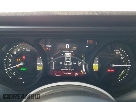 2024 Jeep Wrangler Willys с VIN 1C4RJXN64RW163562, выставлен на аукционе Copart как лот 47664115 с пробегом 10 902 миль миль и Списание • Salvage title. История ставок и продаж доступна на DreamBid. Изображение 9.