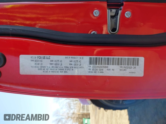 2016 Dodge Charger SXT with VIN 2C3CDXHG2GH350848, listed as a IAAI auction lot 41811927 with 98,016 mi miles and . Bid and sale history available at carsss.com. Image 9.