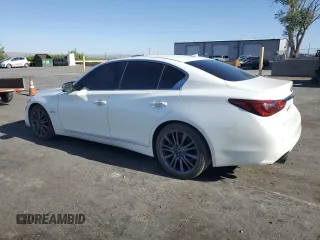 2018 Infiniti Q50 Red Sport 400 with VIN JN1FV7AP3JM461528, listed as a Copart auction lot 54928565 with 91,501 mi miles and Clean Title. Bid and sale history available at DreamBid. Image 2.
