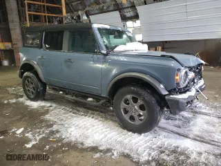2023 Ford Bronco with VIN 1FMDE5BHXPLB65240, listed as a Copart auction lot 44208175 with 55,537 mi miles and Salvage Title. Bid and sale history available at carsss.com. Image 4.