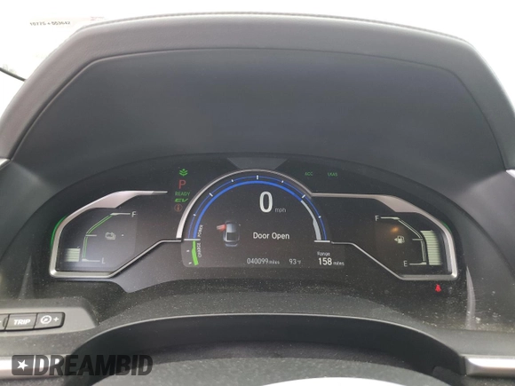 2019 Honda Clarity Plug-In Hybrid Touring with VIN JHMZC5F38KC000860, listed as a Copart auction lot 53453814 with 40,099 mi miles. Bid and sale history available at carsss.com. Image 9.