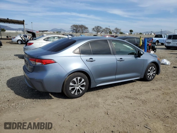 2022 Toyota Corolla Hybrid LE with VIN JTDEAMDE0N3003048, listed as a Copart auction lot 50637085 with 67,990 mi miles and Salvage Title. Bid and sale history available at carsss.com. Image 3.
