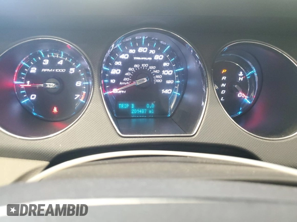 2011 Ford Taurus SE with VIN 1FAHP2DW6BG116196, listed as a Copart auction lot 52441955 with 201,487 mi miles and Salvage Title. Bid and sale history available at DreamBid. Image 9.