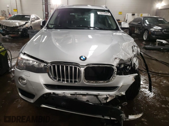 2017 BMW X3 xDrive28i with VIN 5UXWX9C56H0T11329, listed as a Copart auction lot 44760645 with 147,089 mi miles and Salvage Title. Bid and sale history available at DreamBid. Image 5.