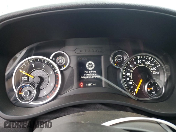 2019 Ram 2500 Big Horn with VIN 3C6UR5JL1KG681594, listed as a Copart auction lot 41116334 with 83,897 mi miles and Salvage Title. Bid and sale history available at carsss.com. Image 9.