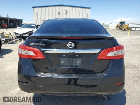 2015 Nissan Sentra S with VIN 3N1AB7AP3FY285913, listed as a Copart auction lot 53899245 with 153,164 mi miles and Salvage Title. Bid and sale history available at carsss.com. Image 6.