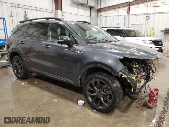 2021 Kia Sorento SX Prestige X-Line with VIN 5XYRKDLF0MG032651, listed as a Copart auction lot 85738784 with 67,914 mi miles and Salvage Title. Bid and sale history available at carsss.com. Image 4.