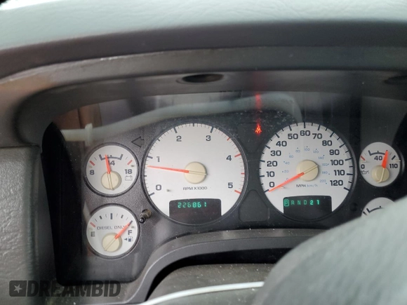 2003 Dodge Ram 2500 ST with VIN 3D7KU28C23G843467, listed as a Copart auction lot 49009624 with 226,861 mi miles and Salvage Title. Bid and sale history available at carsss.com. Image 9.