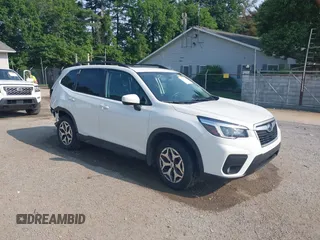 2021 Subaru Forester Premium z VIN JF2SKAJC9MH496376, wystawiony jako IAAI lot #42491525 z przebiegiem 25 276 mil mil oraz . Historia ofert i sprzedaży dostępna na DreamBid. Obrazek 1.