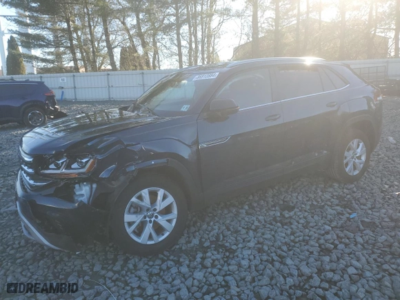 2021 Volkswagen Atlas Cross Sport 2.0T S with VIN 1V2GC2CA5MC231193, listed as a Copart auction lot 86912884 with 25,595 mi miles and Salvage Title. Bid and sale history available at carsss.com. Image 1.