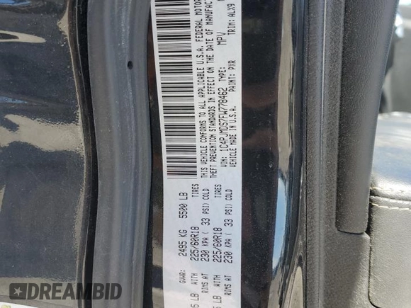 2015 Jeep Cherokee Limited with VIN 1C4PJMDS7FW778462, listed as a Copart auction lot 54368015 with 84,116 mi miles and Salvage Title. Bid and sale history available at carsss.com. Image 13.