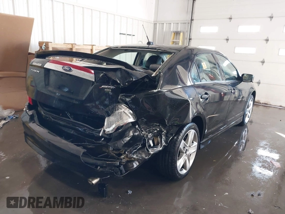 2010 Ford Fusion SPORT with VIN 3FAHP0DC1AR321975, listed as a IAAI auction lot 41395134 with 53,550 mi miles. Bid and sale history available at carsss.com. Image 4.