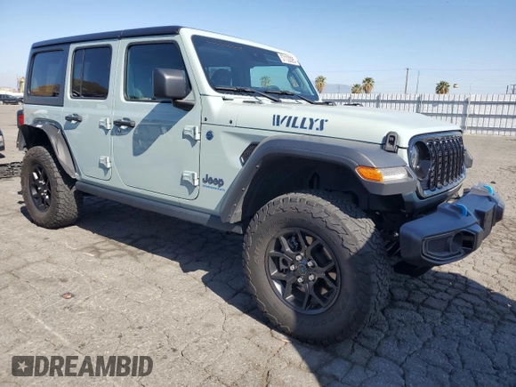 2024 Jeep Wrangler Sport S with VIN 1C4RJXN63RW142251, listed as a Copart auction lot 57103095 with 30,111 mi miles and Salvage title. Bid and sale history available at DreamBid. Image 4.