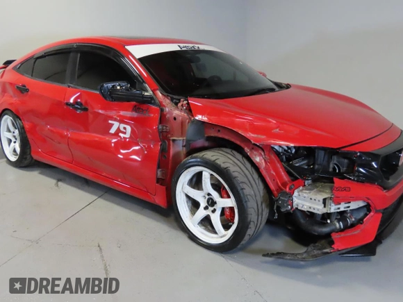 2020 Honda Civic Si with VIN 2HGFC1E51LH702308, listed as a Copart auction lot 55346075 with 90,465 mi miles and Salvage Title. Bid and sale history available at DreamBid. Image 1.