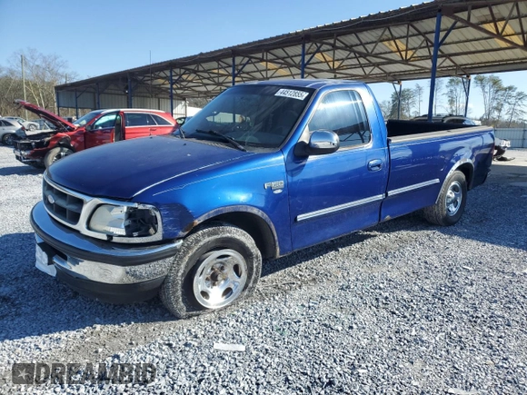 1997 Ford F-150 with VIN 1FTDF1723VKC60059, listed as a Copart auction lot 44512855 with 133,818 mi miles and Non repairable. Bid and sale history available at DreamBid. Image 1.