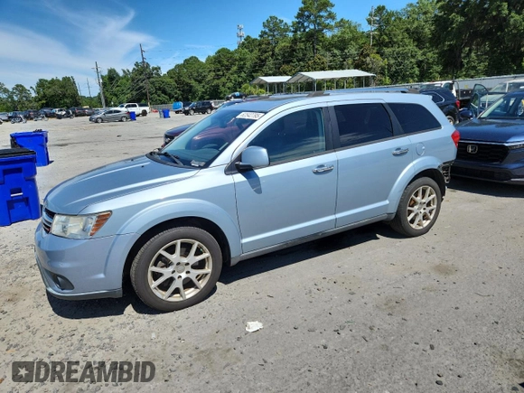 2013 Dodge Journey Crew with VIN 3C4PDCDG5DT599840, listed as a Copart auction lot 62542795 with 102,235 mi miles and Salvage title. Bid and sale history available at DreamBid. Image 1.