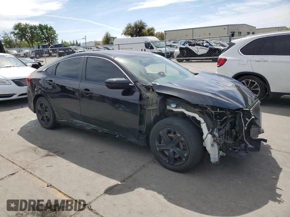 2018 Honda Civic LX with VIN 2HGFC2F54JH523052, listed as a Copart auction lot 52910375 with 147,550 mi miles and Salvage Title. Bid and sale history available at carsss.com. Image 4.
