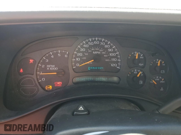 2004 Chevrolet Silverado 1500 with VIN 1GCEK19T34E175211, listed as a Copart auction lot 46786015 with 202,367 mi miles and Salvage Title. Bid and sale history available at DreamBid. Image 9.