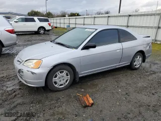 2002 Honda Civic LX with VIN 1HGEM22572L073903, listed as a Copart auction lot 44243745 with 221,592 mi miles and Salvage Title. Bid and sale history available at carsss.com. Image 1.