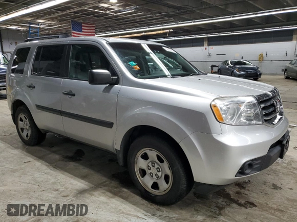 2012 Honda Pilot LX with VIN 5FNYF4H22CB005849, listed as a Copart auction lot 45019035 with 153,675 mi miles and Salvage Title. Bid and sale history available at carsss.com. Image 4.