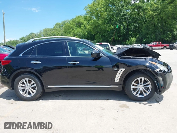 2015 Infiniti QX70 with VIN JN8CS1MW1FM482625, listed as a IAAI auction lot 42332365 with 88,912 mi miles and . Bid and sale history available at DreamBid. Image 13.