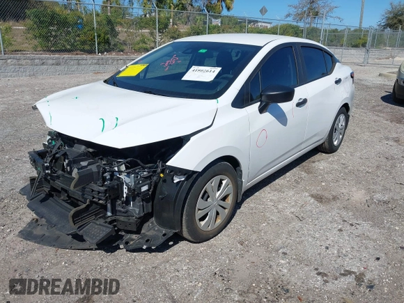 2022 Nissan Versa S with VIN 3N1CN8DV4NL846812, listed as a IAAI auction lot 41802614 with 30,624 mi miles and . Bid and sale history available at DreamBid. Image 2.