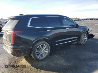 2024 Cadillac XT6 AWD Premium Luxury with VIN 1GYKPDRS4RZ709047, listed as a Copart auction lot 46753105 with 17,108 mi miles and Salvage Title. Bid and sale history available at carsss.com. Image 3.